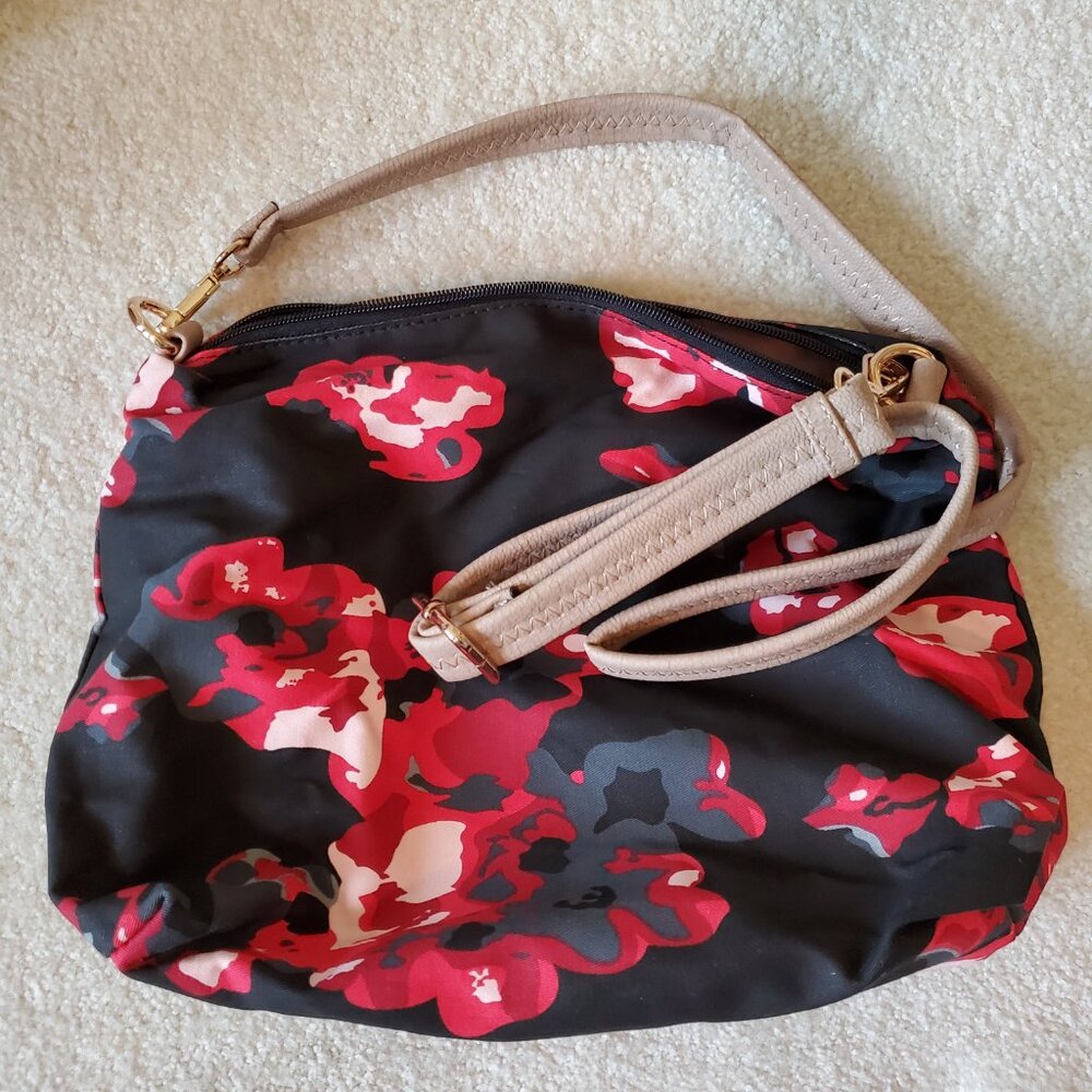 Black Rivet Black/Red Faux Leather Braided Handle Shoulder Bag Set - Picture 5 of 10